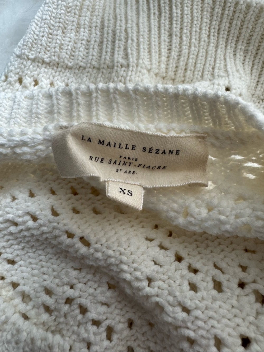 Sezane Capucine Cardigan in White - Picture 5 of 12
